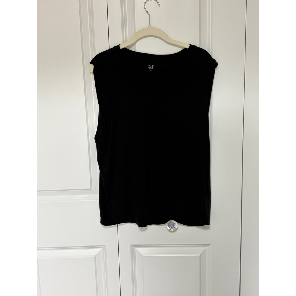Gap Favorite Tank Black Sleeveless Crew Neck Cotton Modal Top XXL